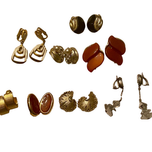 Chic Gold and Silver Women's Earrings Set Mon-Pierced